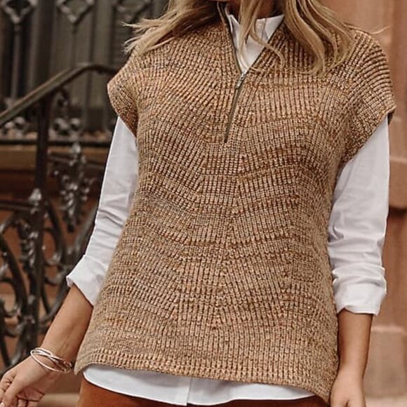 J. Jill Sweaters - J. JILL Rib-Textured Marled Sweater-Vest